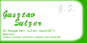 gusztav sulzer business card